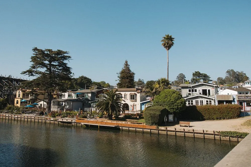 Capitola village seen across the creek